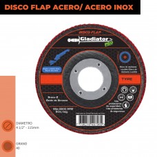 DISCO FLAP 4 1/2' ACERO/ACERO INOX GR80 DFZ 811580