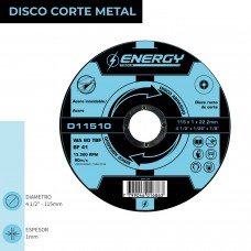 DISCO CORTE 4 1/2' X 1,0mm METAL/INOX D11510