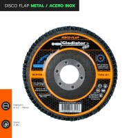 DISCO FLAP 4 1/2' METAL / ACERO INOX GR36 811536